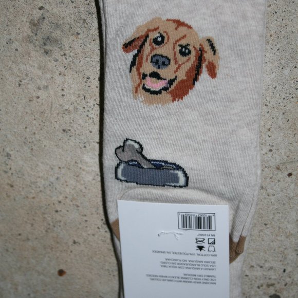 FINE FIT TROUSER SOCKS KING SIZE grey NOVELTY DOG - Picture 2 of 3